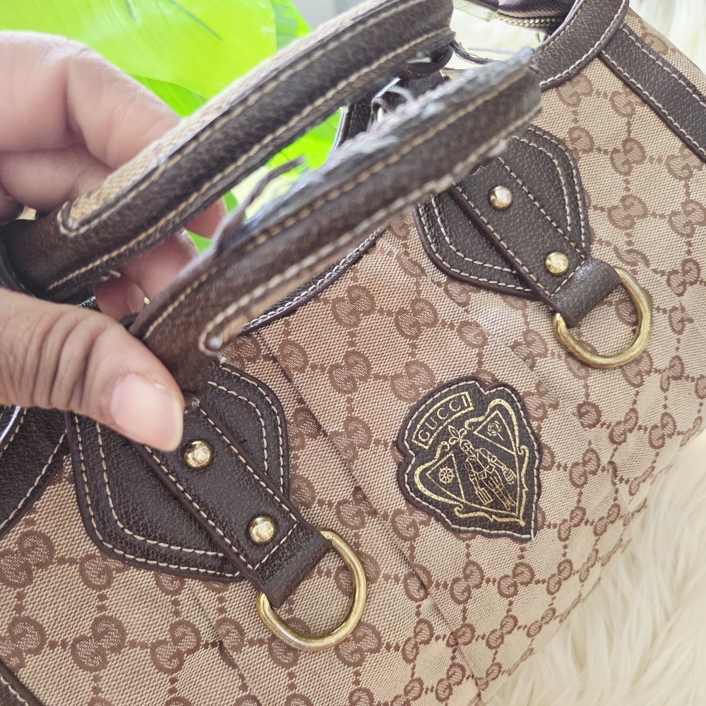 Used Vintage Gucci Brown Monogram Women's Bag - Picture 2 of 9